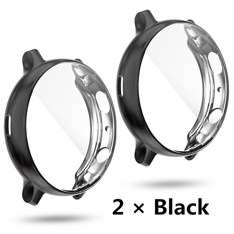 Ochraniacz ekranu 2w1 + pokrowiec do zegarka Huawei gt3 gt 2 42mm osłona zderzaka HD pełna osłona ekranu Coque: 2 pcs Black / gt 2 42mm