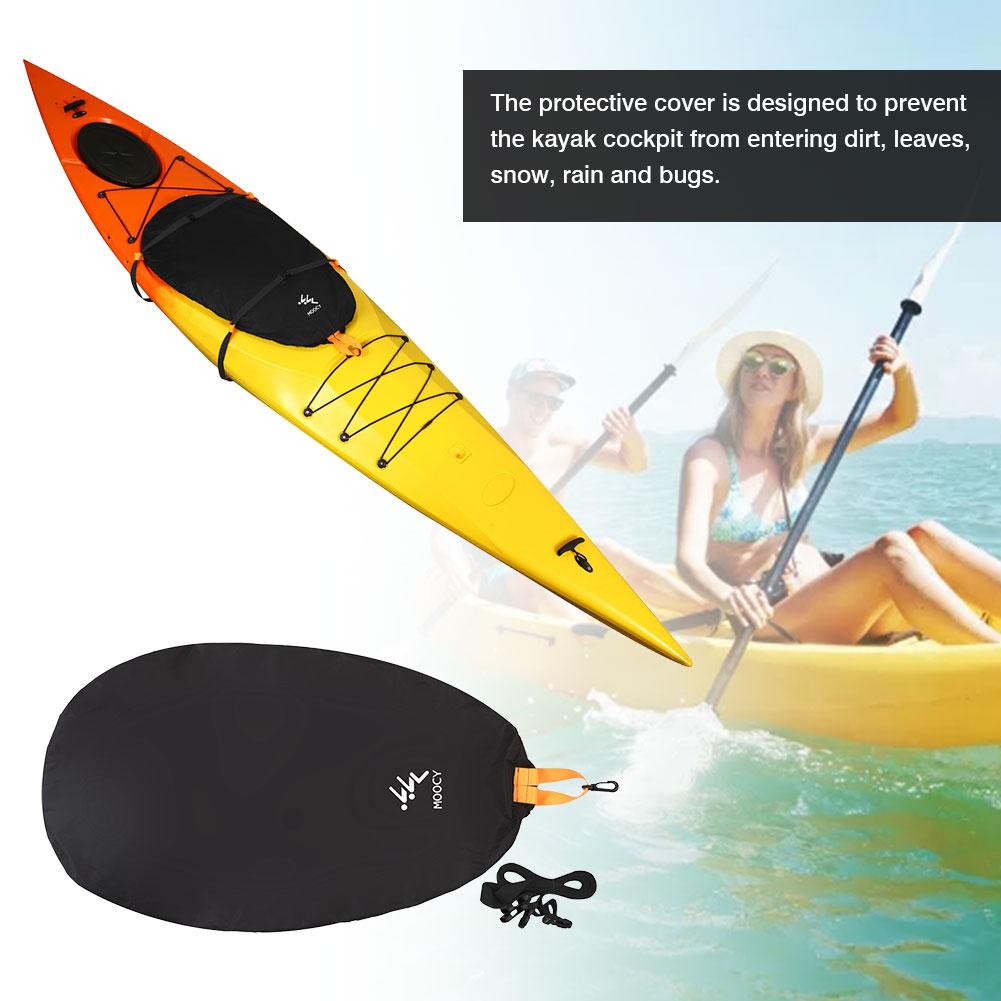 Kayak Cover Sun Protection Cockpit Dust Cover Shield Protector Waterproof Adjustable Storage Kayak Accessories Double Blocking H