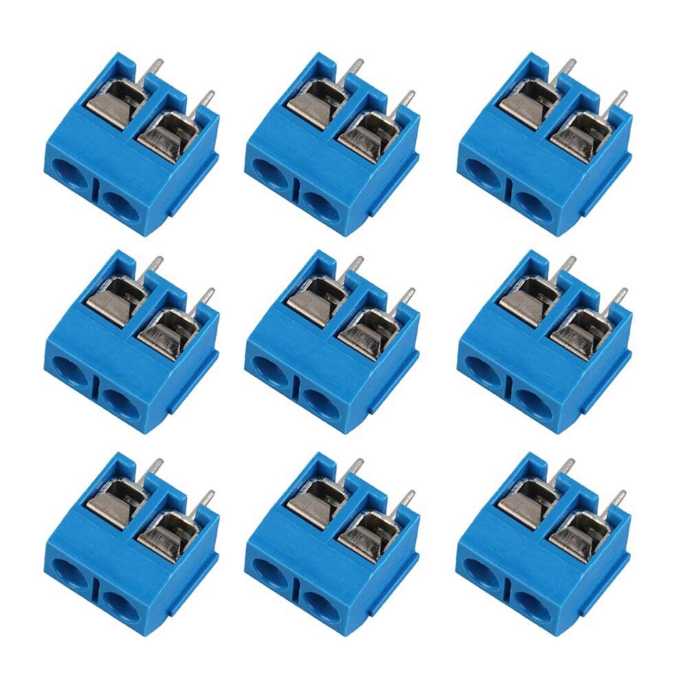 Conector de Bloque de terminales de Tornillo de montaje PCB de 60 uds 5mm Pitch 2 pines y 3 pines para Arduino (50x2 pines, 10x3 pines)