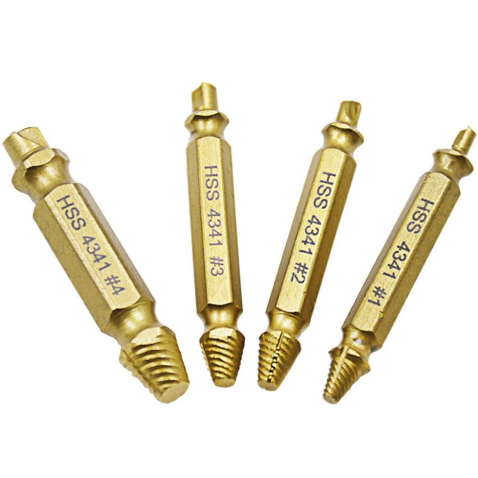 HSS 4341 sdouble ended damaged screw extractor or broken breakage heads crew extractors wood bolts remover extract drill Tools