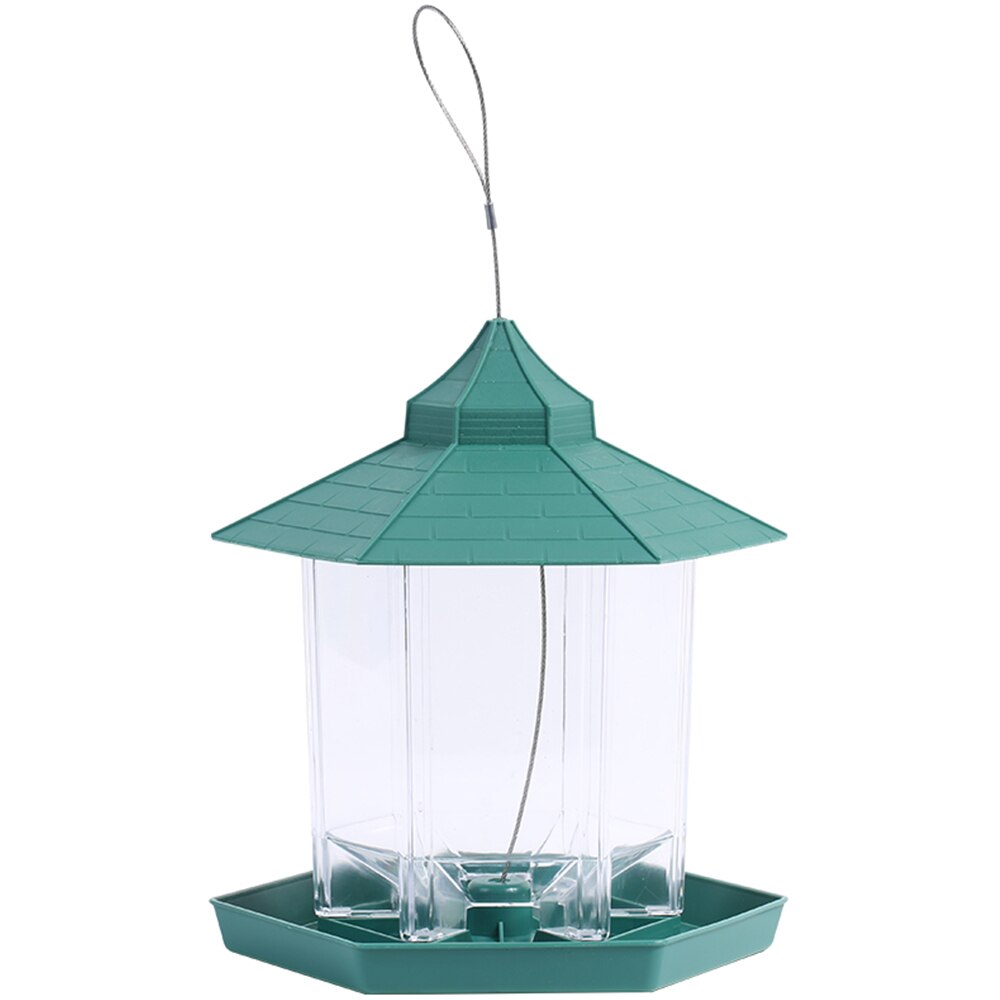 Gazebo colgante impermeable para pájaros salvajes, alimentador para exteriores, contenedor con cuerda colgante, tipo casa de alimentación, decoración, aviario,: type 4