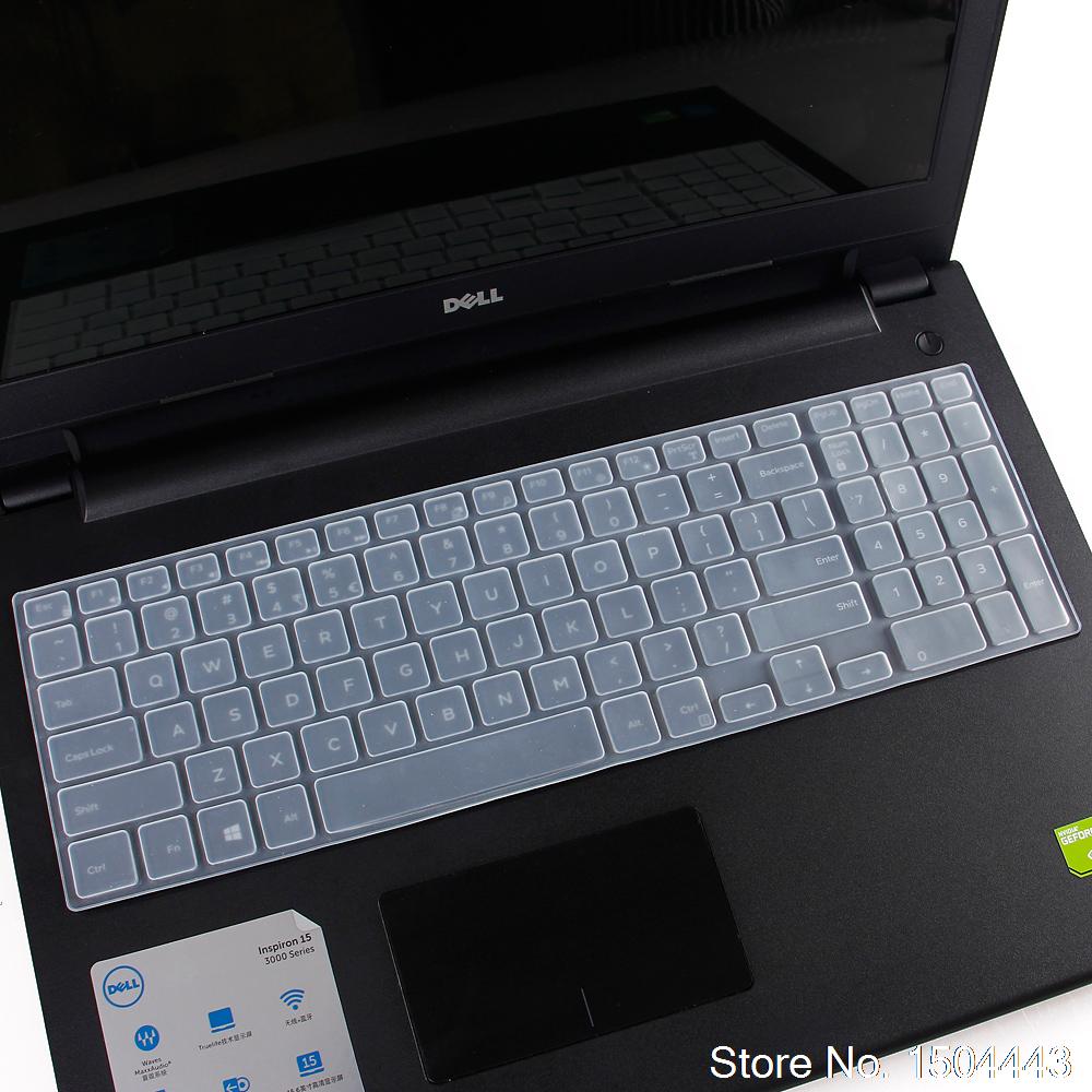 15.6 inch Silicone laptop keyboard cover skin For Dell Vostro 15 5568 3568 V3568 Vostro15 5000 v5568 Vostro 3559 2628: transparent