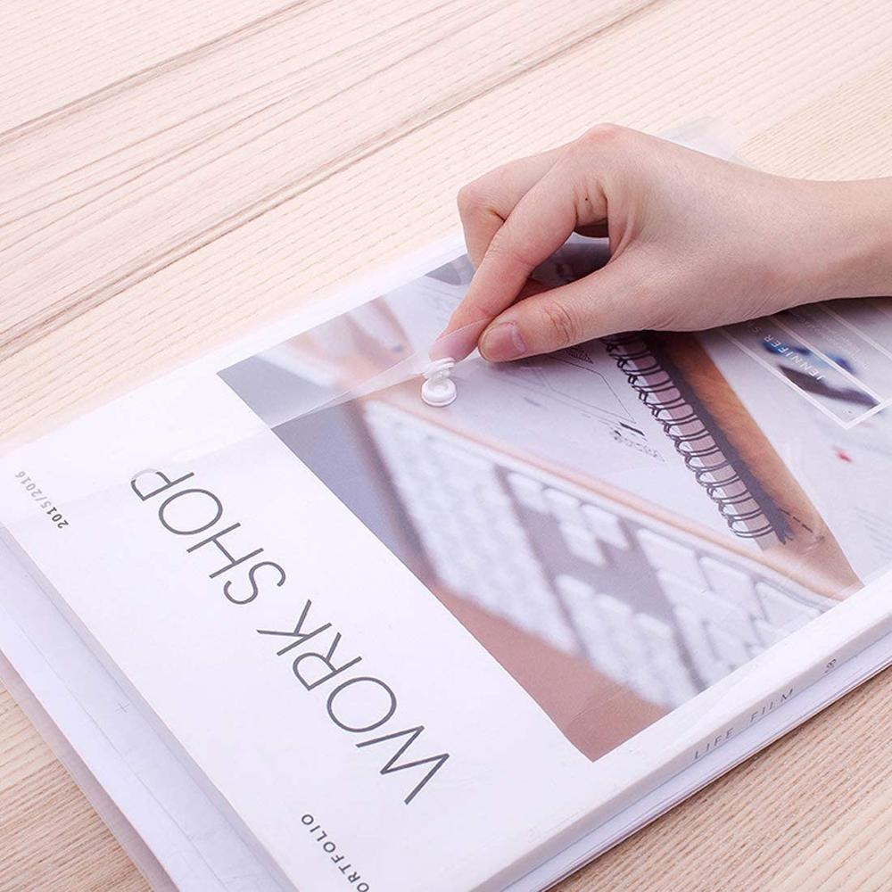 5 Stks/set A4 Size Plastic Enveloppen Clear Document Bestand Envelop Mappen Met Snap Voor School Home Office Organisatie