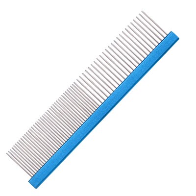 20 x 4.5cm rustfri stål kamme til hunde farvet frisør kæledyr pleje kam: Blå