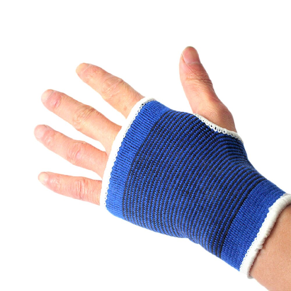 Eenvoudige Fitness Handschoenen Polyester Katoen Gebreide Polssteun Palm Guards Hand Warmers Hand Protector