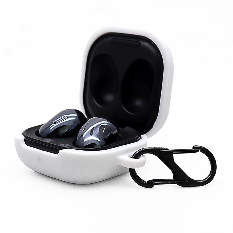 Silicone Cover For Samsung Galaxy Buds Live Case Charging Sleeve Wireless Headphone Earphone Protective Skin: white