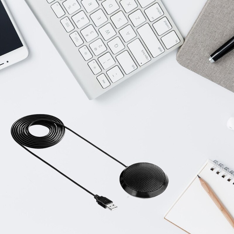 Micrófono USB para reuniones de negocios, PC, portátil, escritorio, Mac y Mac book, mesa portátil para chatear en línea