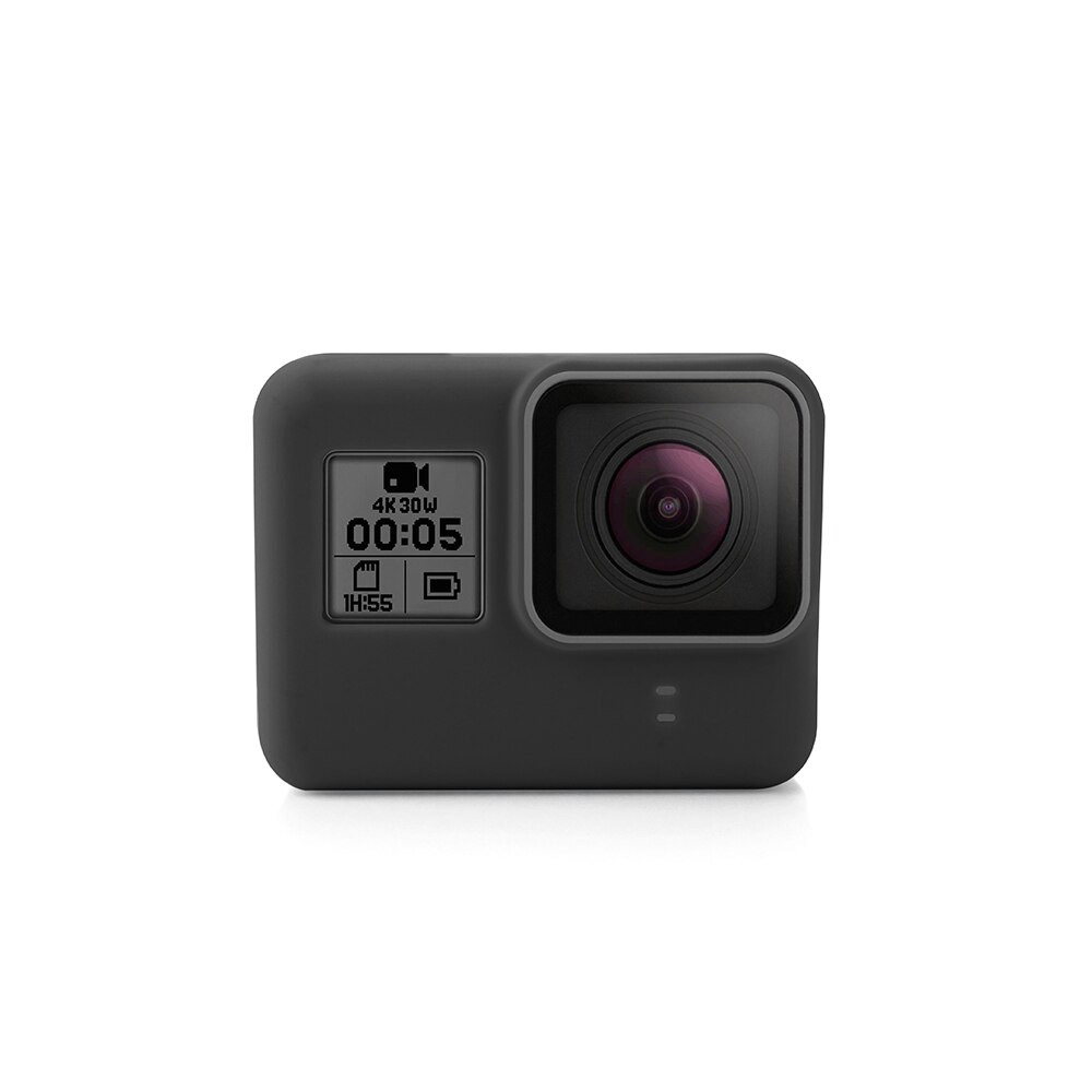 Vamson voor gopro hero 7 black 6 5 accessoireskit zachte siliconen beschermhoes voor gopro hero 7 6 5 black camera  vp629: Vp629- zwarte