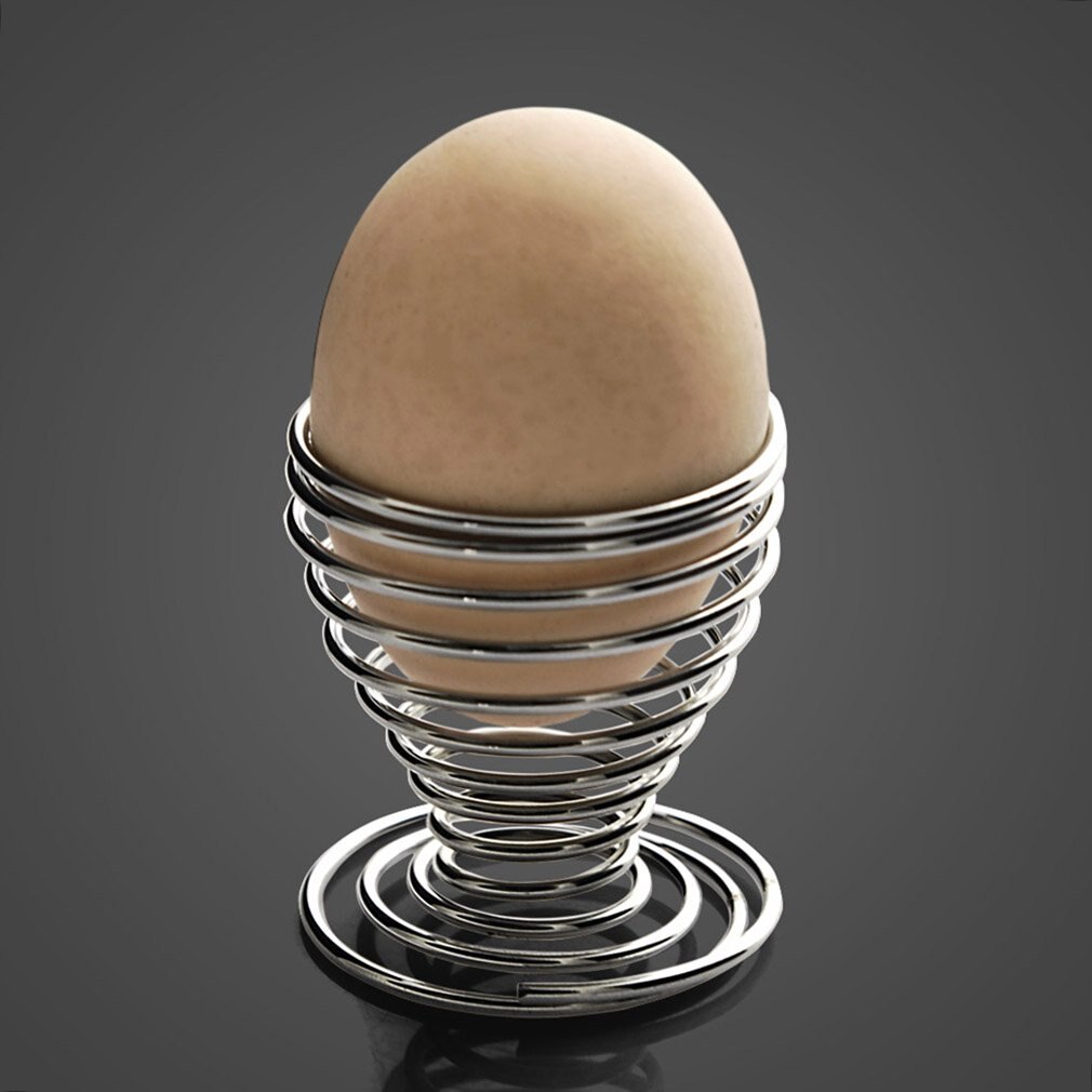 1pc Stainless Steel Spring Wire Tray Boiled Egg Cups Holder Stand Storage Worldwide Store