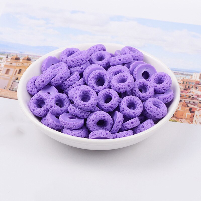 BOSOIRSOU 100 stuks verschillende slijmbedels, schattig snoep zoete vruchten donut bedels ornamenten platte hars cabochons voor knutselen maken