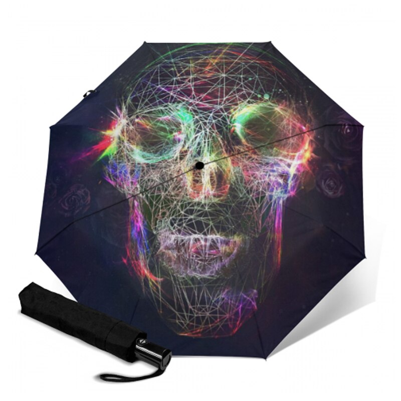 Impresión Paraguas totalmente automático hombre lluvia mujer doble capa 3 plegable de negocios Paraguas a prueba de viento: YSB1060
