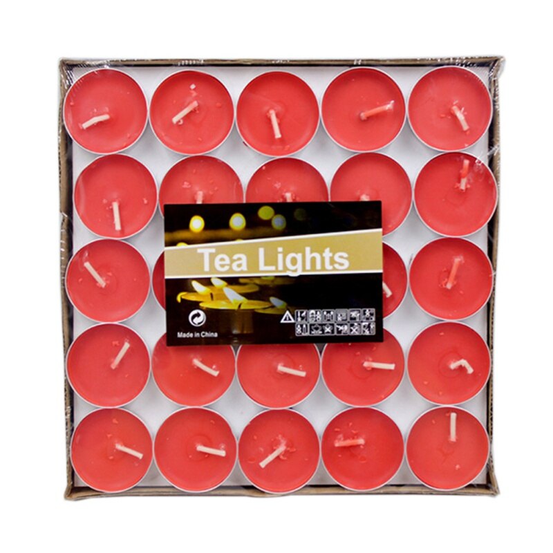 Thé cire ronde bougie pâques lanterne bougie pour la décoration église sans fumée romantique amour mariage brûlant bougies supports 50 pièces: R