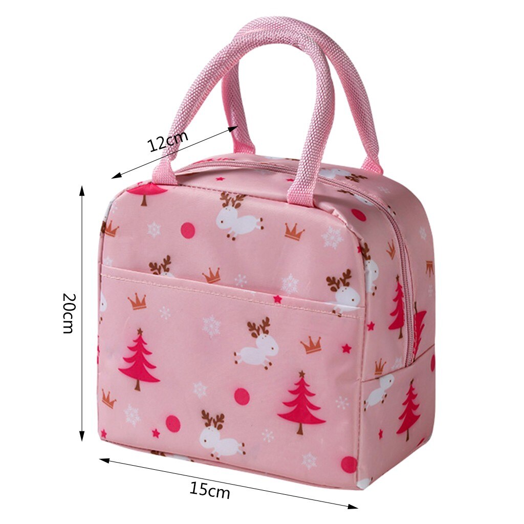 Funda de transporte de dibujos animados de Picnic con aislamiento, bolsa térmica portátil para almuerzo, bolsa Bento, bolsa de poliéster para almuerzo, bolsas de almacenamiento de alimentos