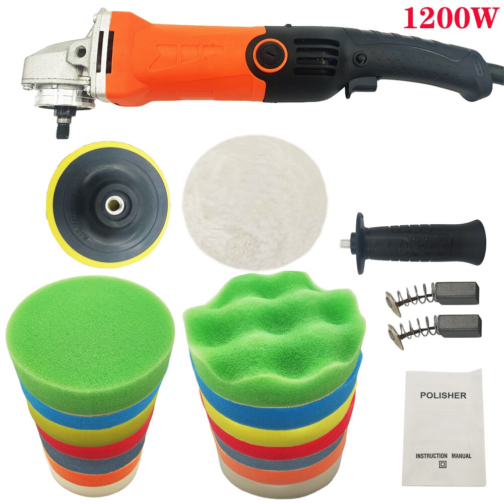 Car Polishing Machine Adjustable Car Polisher Stepless Speed Auto Polishing Machine High Efficiency Waxing Tool: Option 3   1200W / EU
