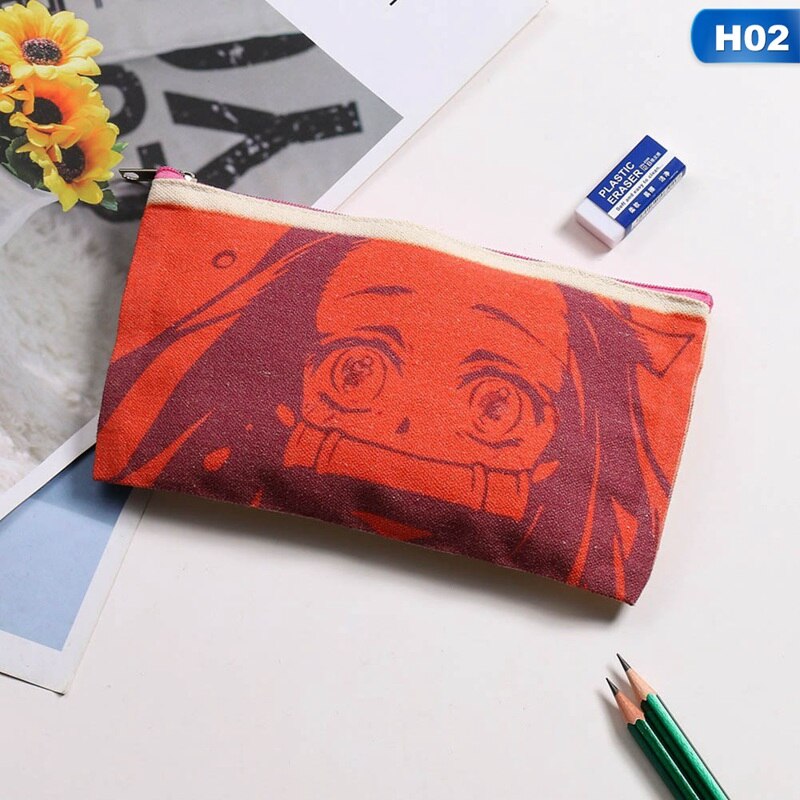 Potlood Pouch Student Briefpapier Pencilcase Canvas Art Pen Wrap Case Opslag Schoolbenodigdheden Potlood Tas: 02