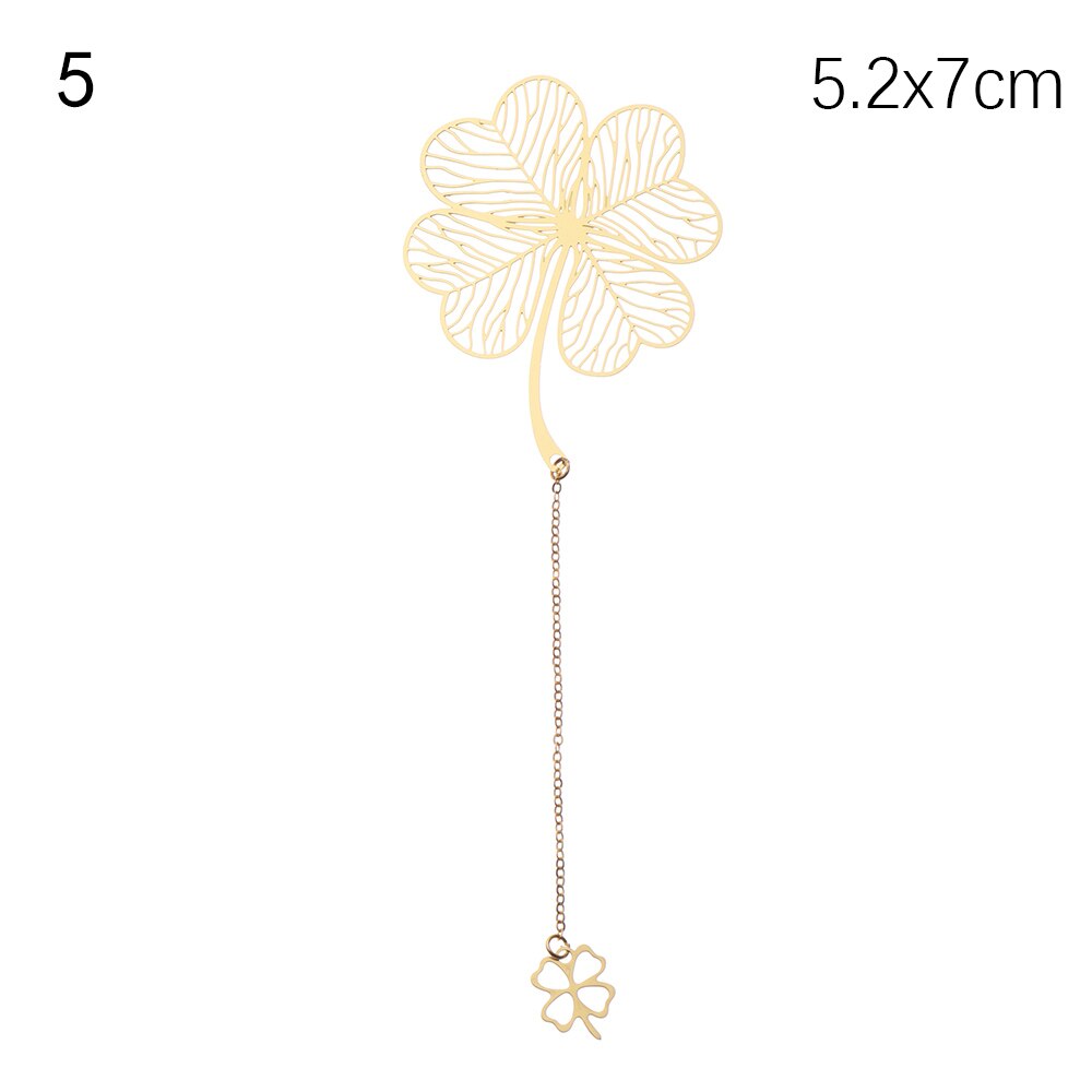 Metalowe zakładki kwiaty liść żyły Hollow Maple Apricot frędzlami z pomponem czytanie Mark klips do książek dla papiernicze artykuły szkolne: Type 5 no box
