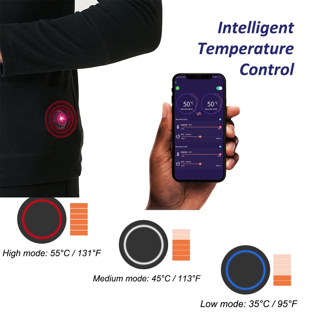 Winter Heated Underwear USB Battery Powered Fleece Thermal Heating Motorcycle Jacket Moto Long Johns Pants Electric Suit Men