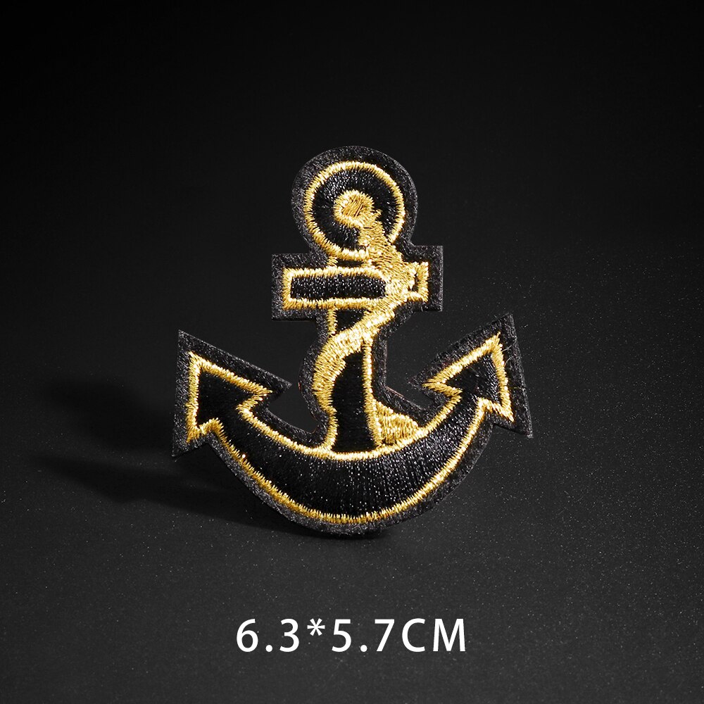 Piratenschip Badges Zeilen Serie Patches Voor Kleding Ijzer Op Anker Geborduurde Applique Badges Diy Kleding Accessoire: N5-BT4121