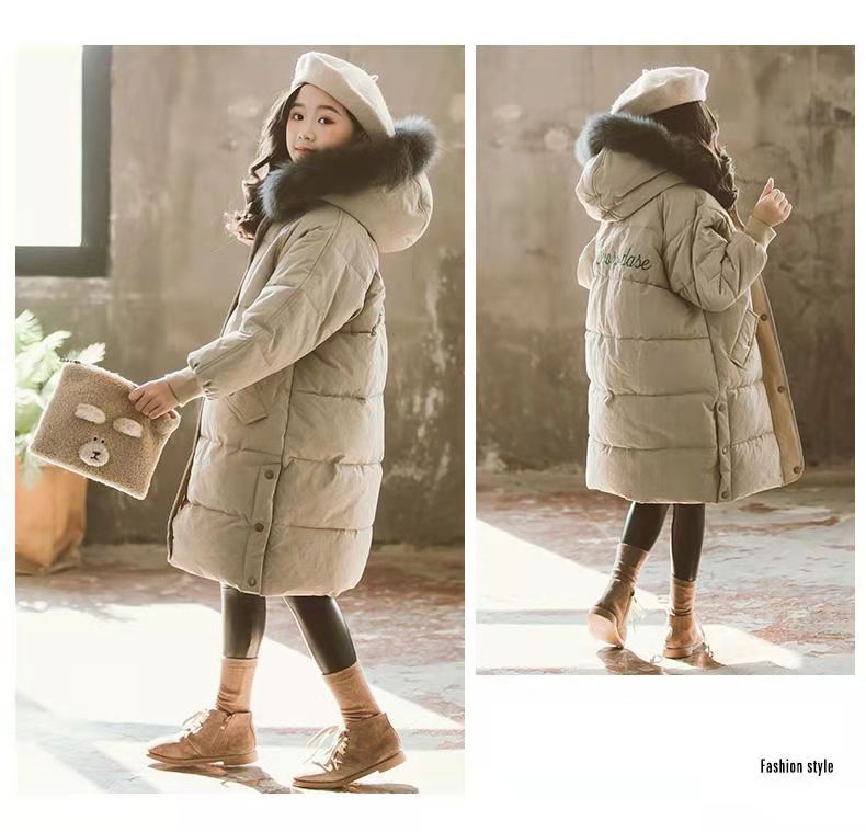 Cappotto invernale 2022 nuova giacca imbottita in cotone sciolto giacca da bambina imbottita in cotone imbottito medio e lungo per ragazze