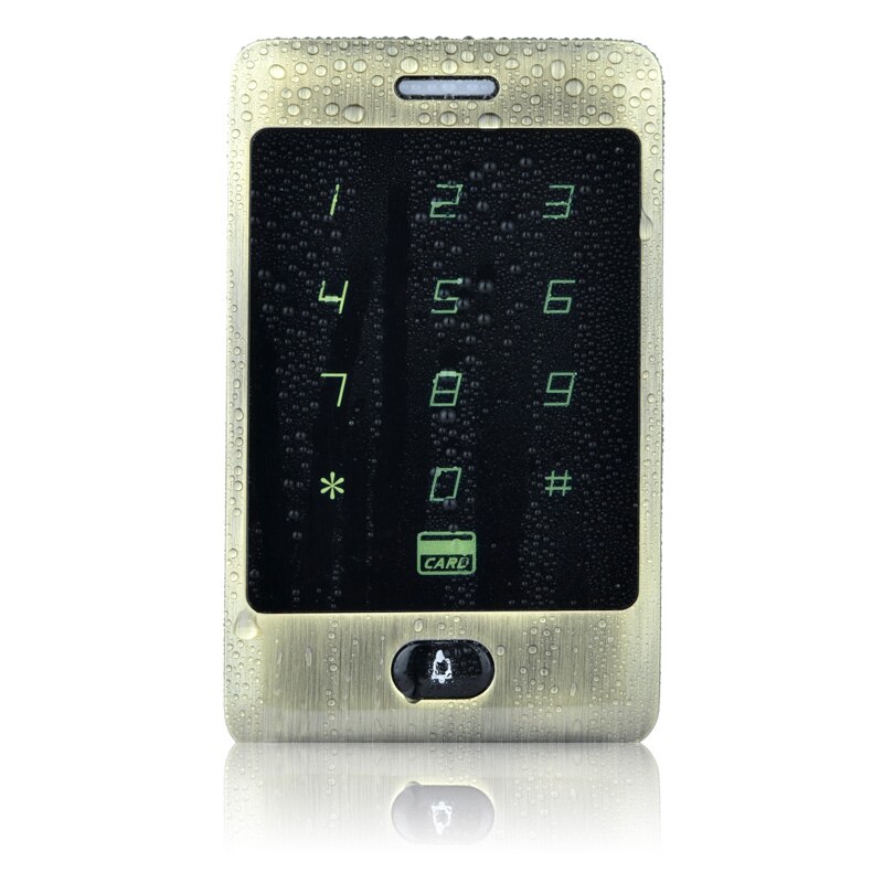 5YOA RFID Toegangscontrole Waterdicht 125 khz Touch Toetsenbord Deur Access Control System met KDL Metal Case Shell Backlight Toetsenbord: Light Green