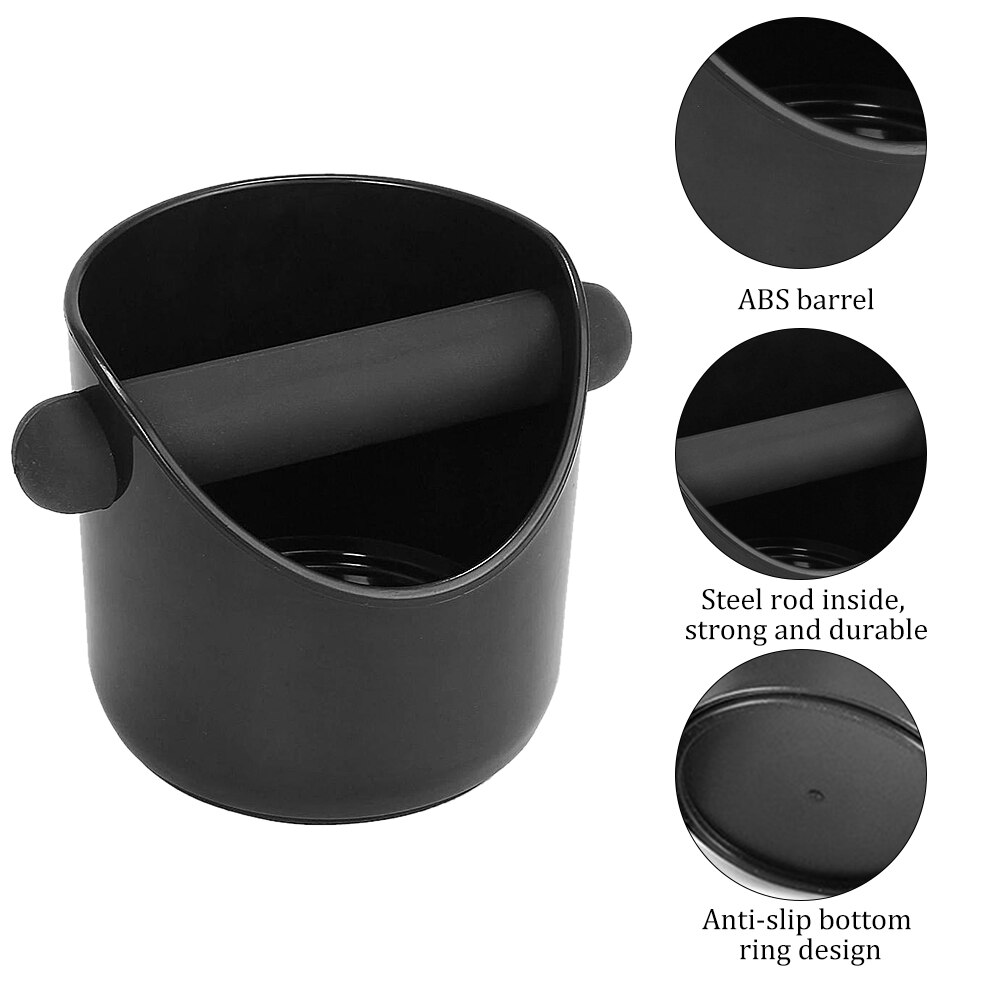 Coffee Grind Knock Box Espresso Grounds Container Anti Slip Coffee Grind Dump Bin Espresso Grounds Container Coffee Tool