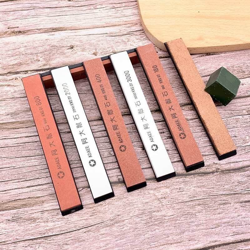 Slijpen Slijpsteen Vaste Hoek Puntenslijper Slijpen Water Steen Keukenmes Apex Edge Professionele Polijstpasta Lederen Set