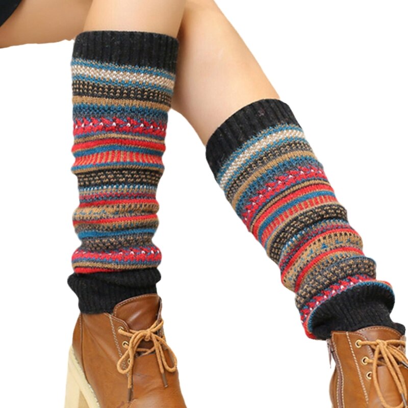 X5XE Leg Warmers for Women Girls Loose Legs Warmer Party Knitted Winter Sports Socks Leggings