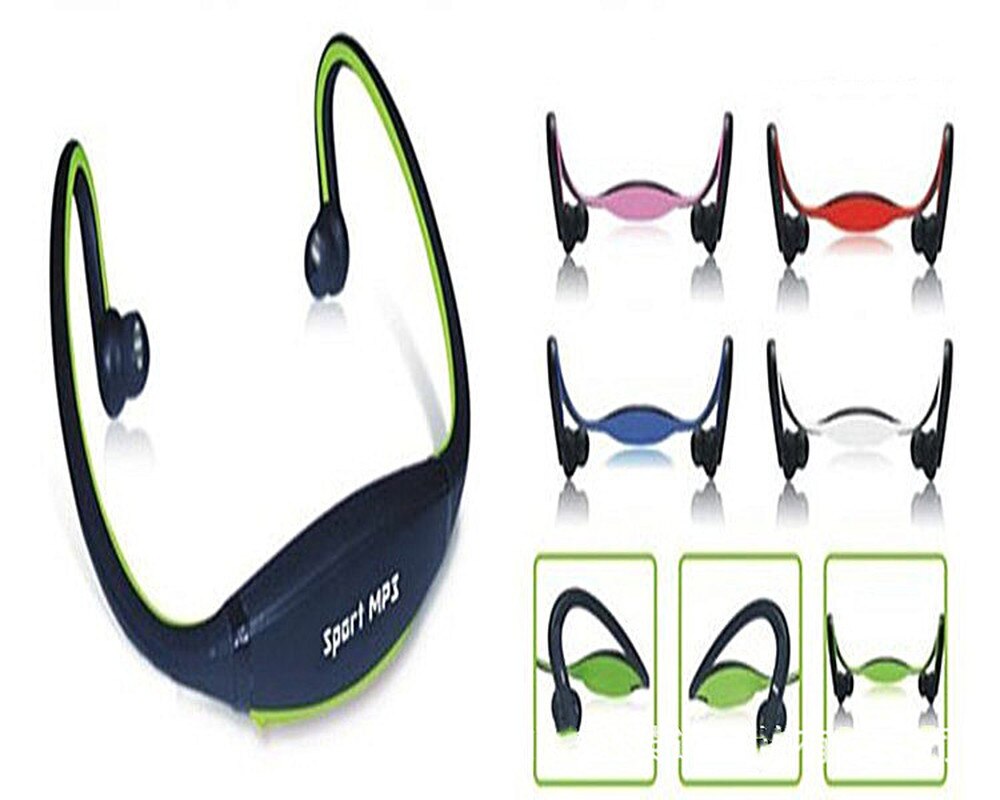 head-mounted Sport Wireless Earphones Headphones Music MP3 Player TF Card FM Radio Headset