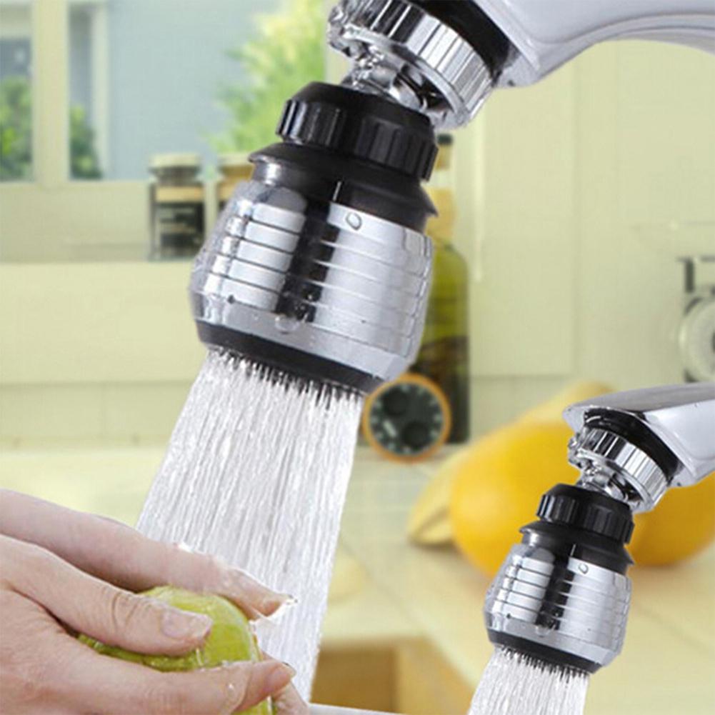 Grifo giratorio de 360 grados, punta de filtro de agua, grifo de burbujeo, economizador antisalpicaduras, grifos de cocina, suministros negro
