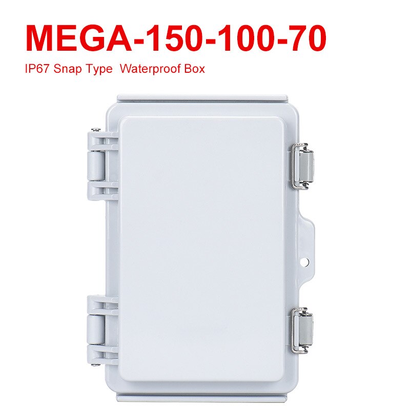 ABS Waterproof Enclosure IP67 Plastic Box Electrical Wire Junction Housing Outdoor With buckle Hasp Electronic Project Case: Not Visible / 150-100-70
