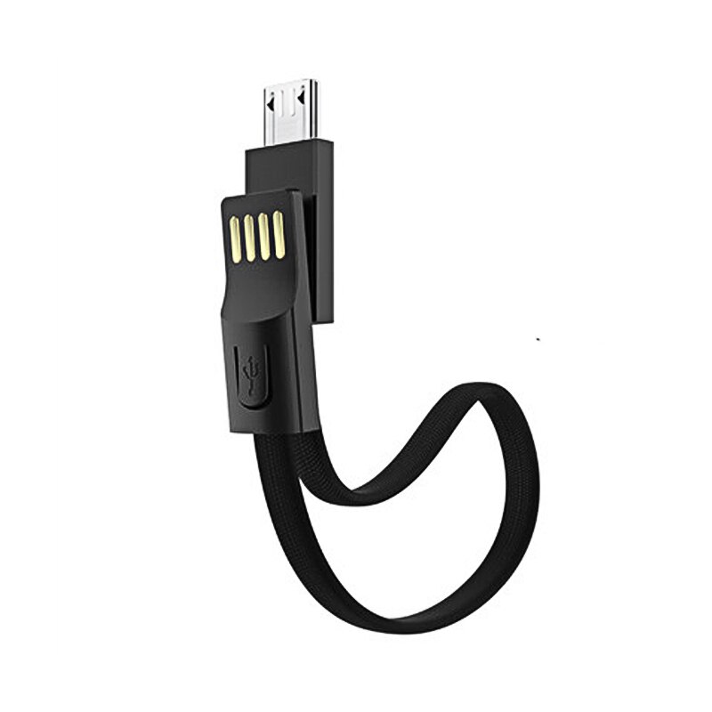 NOHON przenośny brelok kabel USB dla iPhone mikro typ C 8Szpilka ładowanie synchronizacji przewód danych szybkie ładowanie dla androida Xiaomi Samsung: czarny For Micro