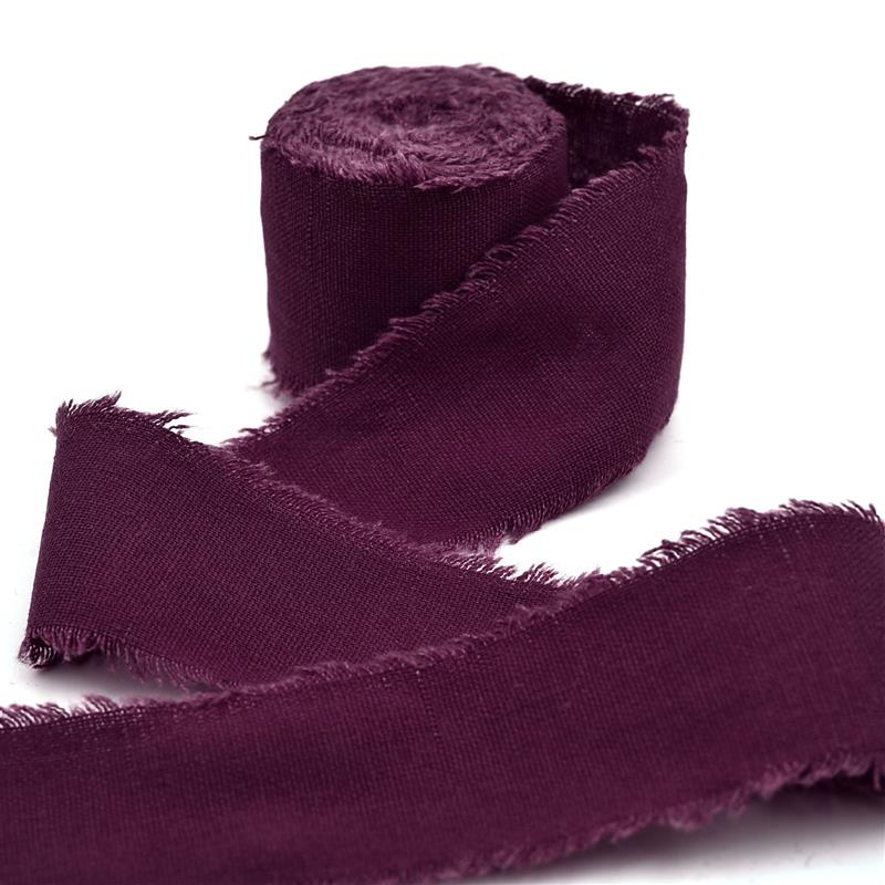4CM*5M Hand-Torn Frayed Edge Cotton Linen Ribbon F... – Grandado