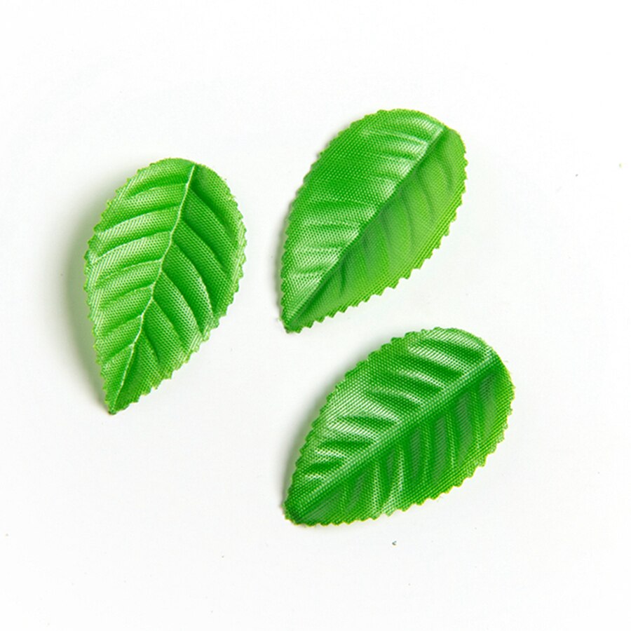 200 Uds rosas de seda hoja verde álbum de recortes de boda decoración del hogar Diy arreglo de flores hecho a mano accesorios plantas artificiales: Rojo rosado