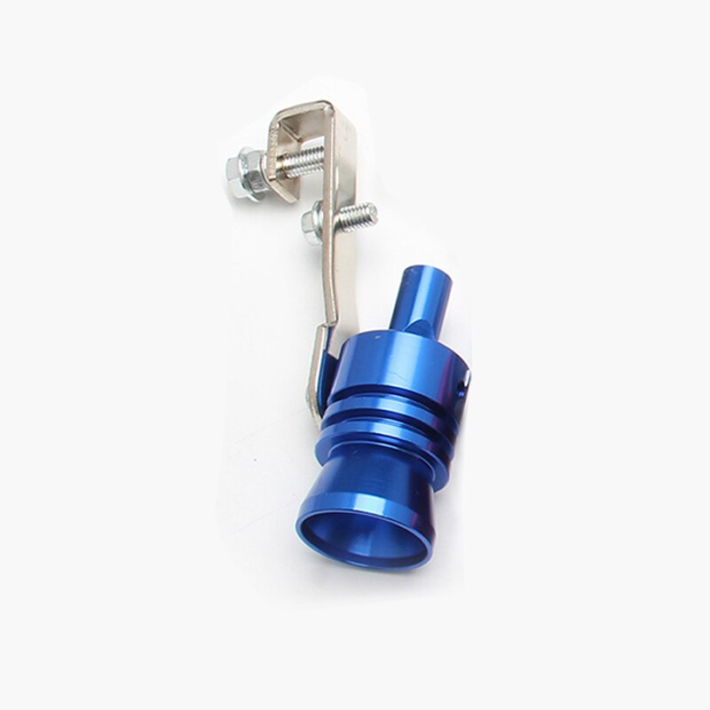 XL Universal Car Turbo Whistle Motorcycle Refitting Turbo Whistle Exhaust Pipe Sound Turbo Tail Auto Car Blow-off Valve Whistle: Blue L