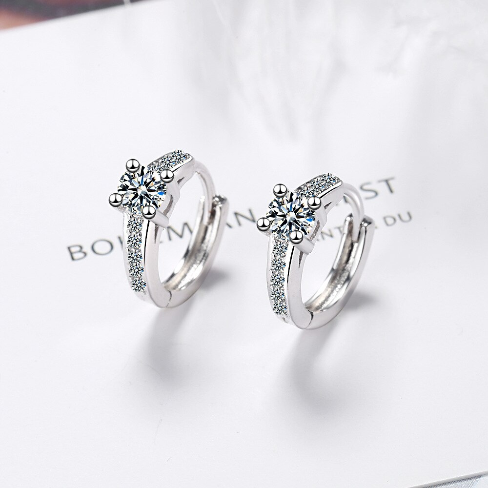 925 prata esterlina hypoallergenic redondo brinco do parafuso prisioneiro para mulheres meninas presente jóias de casamento brincos bijoux pendientes eh833