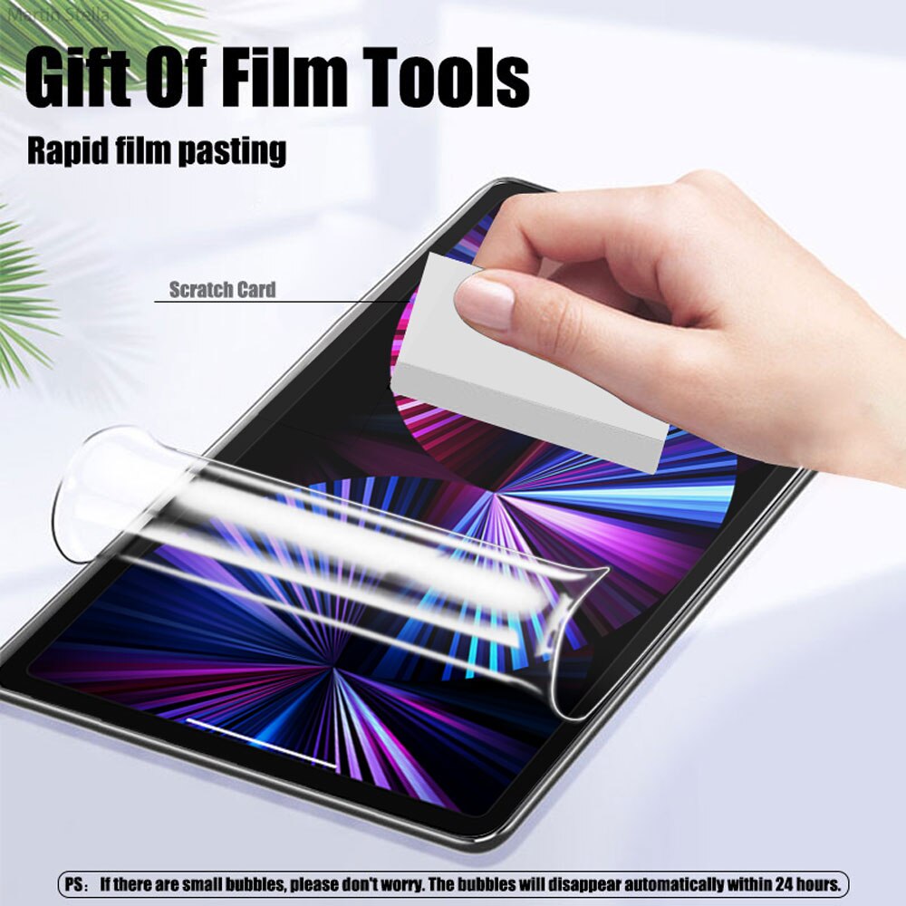 2 sztuk hydrożel Film dla Ipad Pro 11 12.9 2021 10.2 10.5 ekran Protector dla Ipad Air Mini 6 5 4 2 3 9 8th 7th Gen 2020 bez szkła