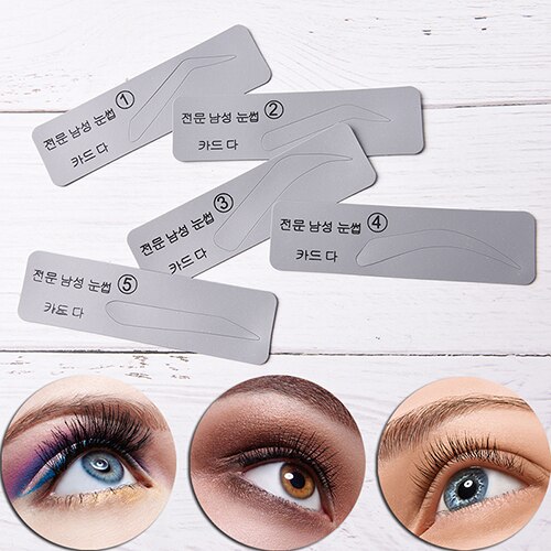 5 pièces pochoirs à sourcils professionnels pour homme 5 Types modèle à sourcils outils de maquillage pochoirs pour sourcils