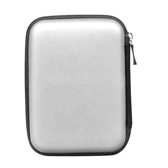 UTHAI T27 2.5" HDD Bag External USB Hard Drive Disk Storage Bag Carry Usb Cable Case Cover For PC Laptop Hard Disk Box: T27-silver