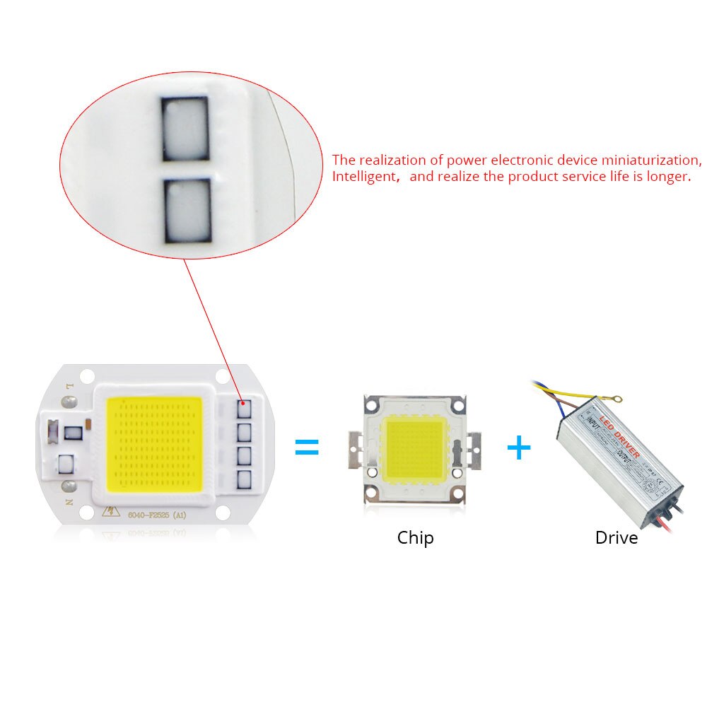 Lámpara de Chip LED COB de 3W, 5W, 7W, 9W, 20W, 30W, 50W, 220V, reflector de luz LED integrado DIY para exteriores, foco de luz