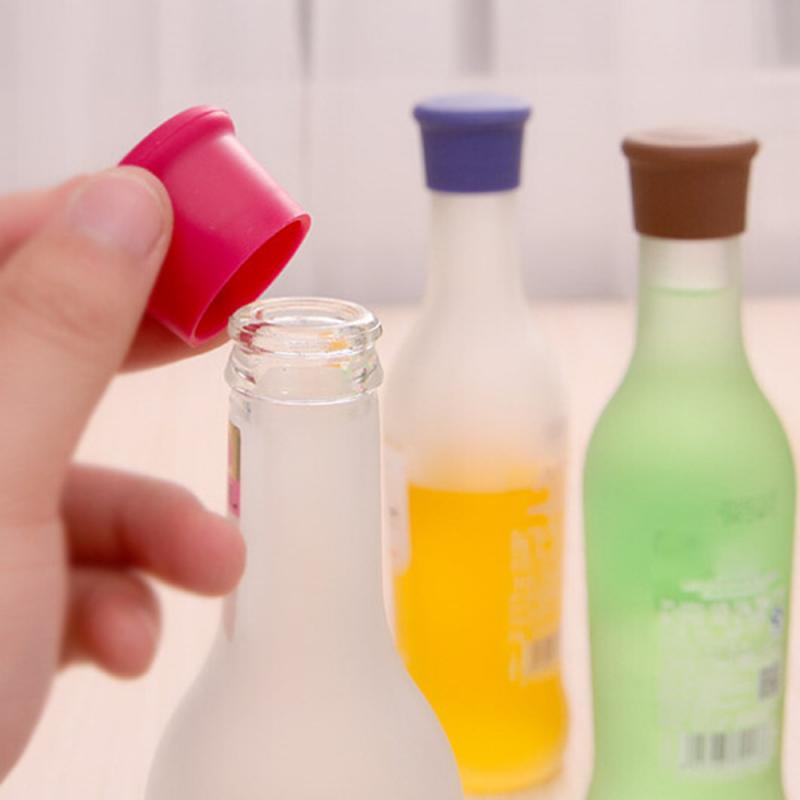 Silicone Red Wine Caps Food-grade Beer Beverage Bottle Caps Sealers Cool Maintenance Plug Leak Free For Bar Kitchenware Tool