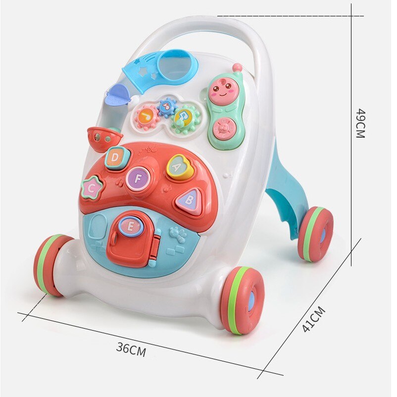 Baby toddler walker anti-o-ben multifunktionel anti-rollover dreng baby pige toddler kan sidde folde elev
