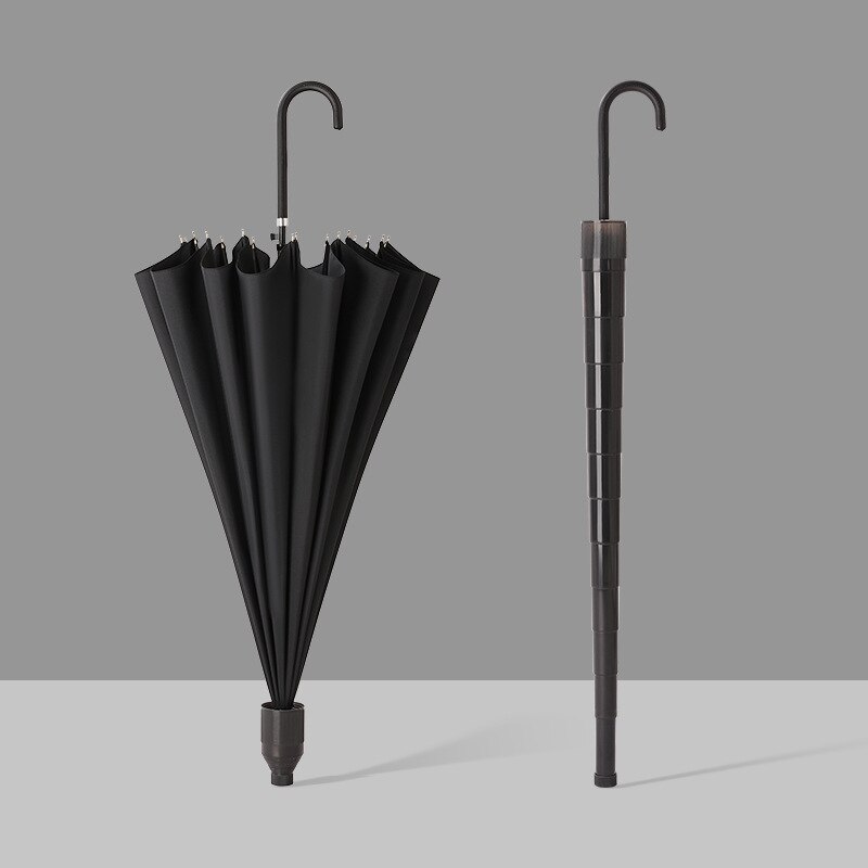 Japonês luz sol guarda-chuva feminino anti uv sombrinha impermeável unisex longo lidar com bumbershoot quatro estações universal sombrinhas: black