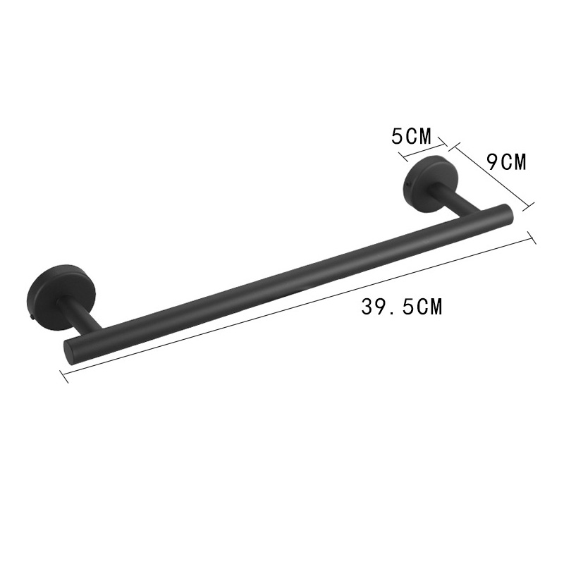 Zwarte badkamer hardware set accessoires roestvrijstalen handdoekenrek toiletrolhouder haak badkamer plank organisator set: Oranje