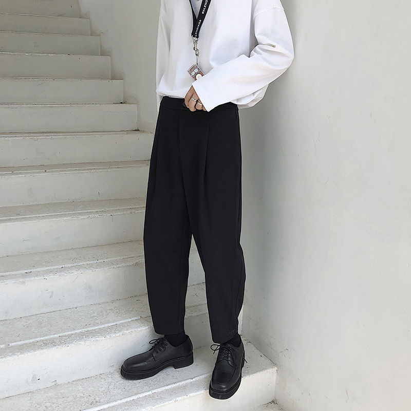 Miesten juhlapuku housut business puuvilla suora silkki vapaa-ajan housut musta/vihreä väri sosiaaliset housut m -2xl