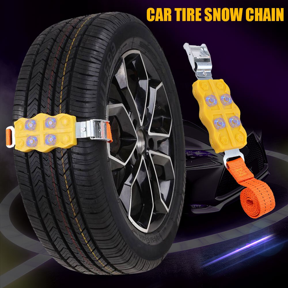 Tire Chain Strap Snow Chain Emergency Anti-Skid Automobile Belt for Outdoor Car SUV Universal Anti Skid Snow Chains Nylon