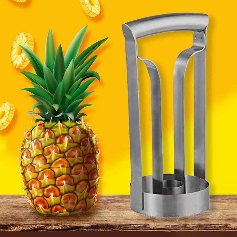 1 stk rustfrit stål ananas skærer ananas tag kødet af skrælleren ananas udkerner skræller