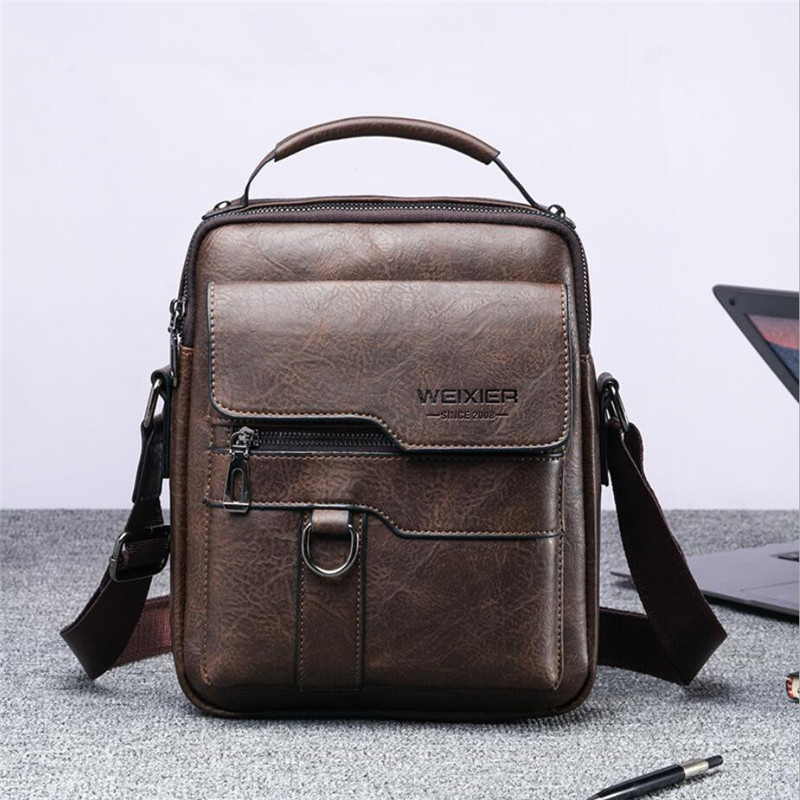 Bolso de hombro duradero para hombre, bandolera de cuero de , bolso cruzado de viaje, paquete de para hombre