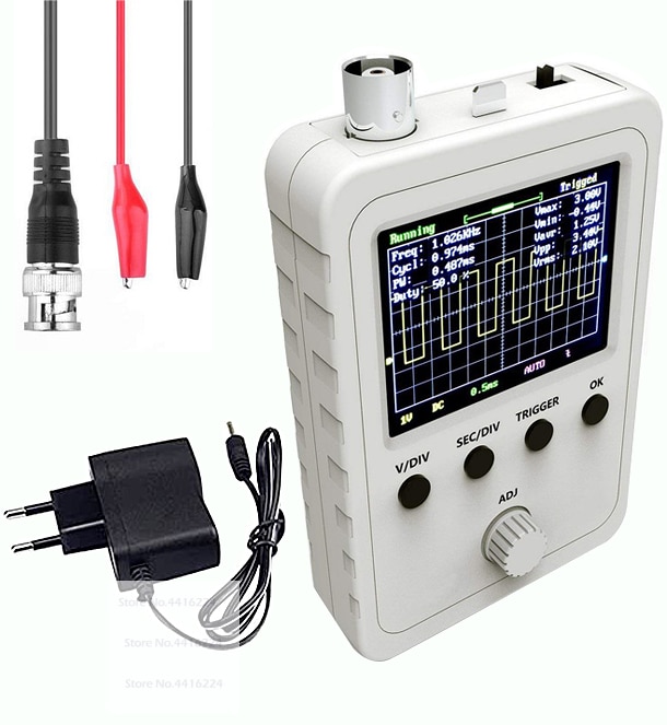 Updated 2.4-Inch Tft Digital Oscillator Kit with Power Supply and Bnc-Clip Cable Probe Q15001 Assembled Finished MachineUs Pl