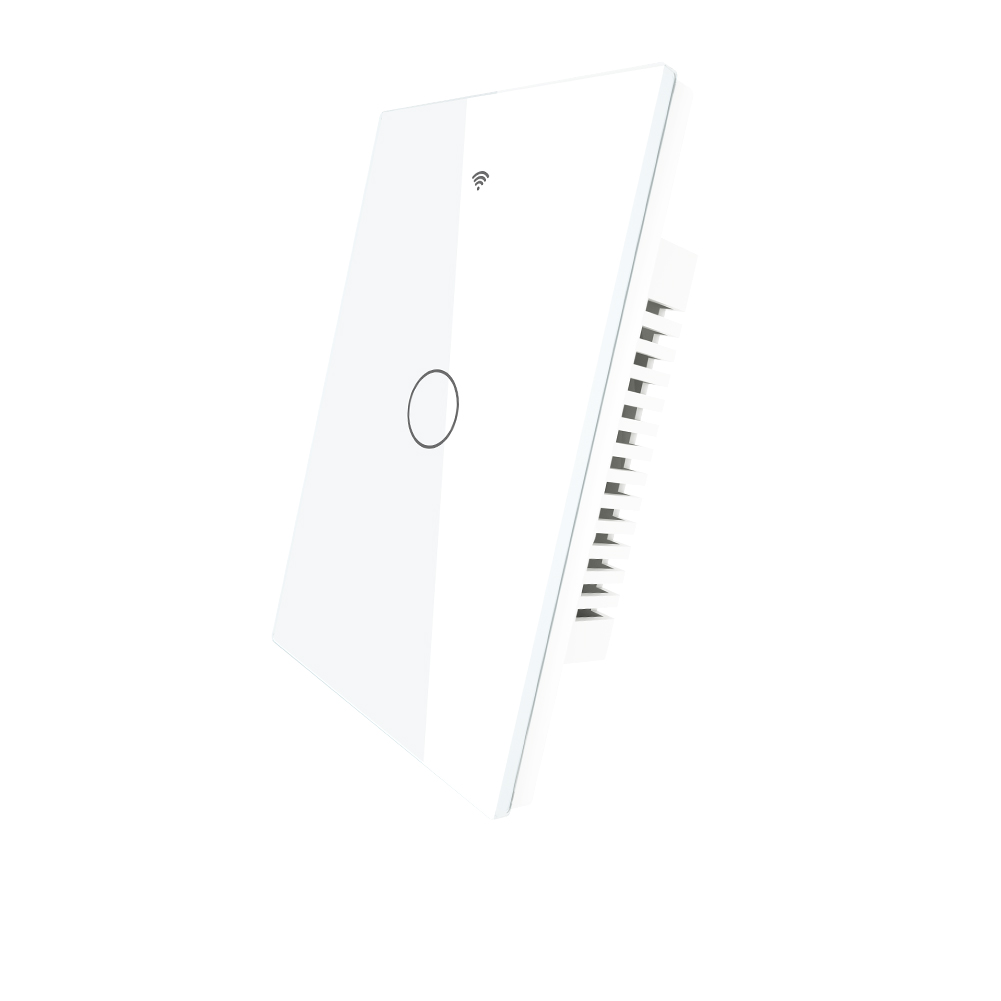 Upgraded WiFi Smart RF433 Touch Switch 2/3 Way Smart Life/Tuya App Control,Alexa Google Home Voice Control EU US 1/2/3 Gang: 1 Gang White US