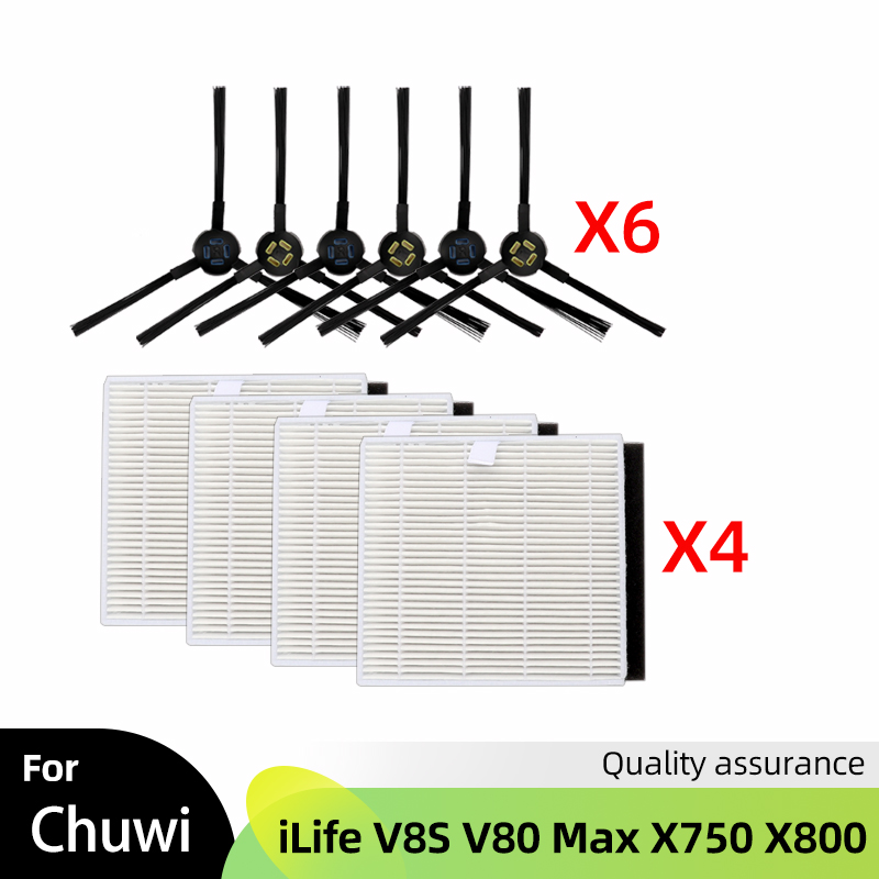 For iLife Chuwi V8 V8s Plus X750 X800 X785 V80 Max Side Brush Hepa Filter Mop Parts Accessories Robot Vacuum Cleaner Parts: Lavender